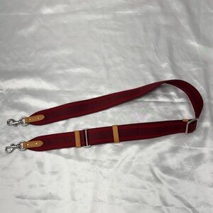 Coach Adjustable Canvas Bag Strap with Leather Accents